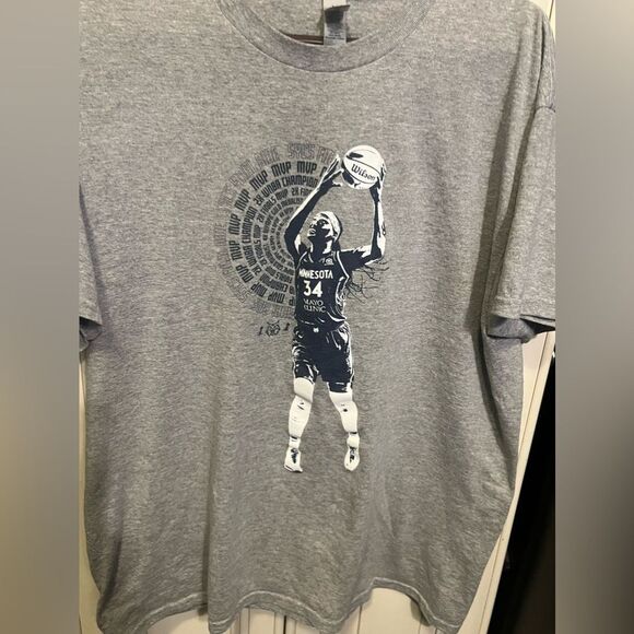 Minnesota Lynx Sylvia Fowles 34 Tshirt Mens L Gray WNBA - Picture 8 of 12